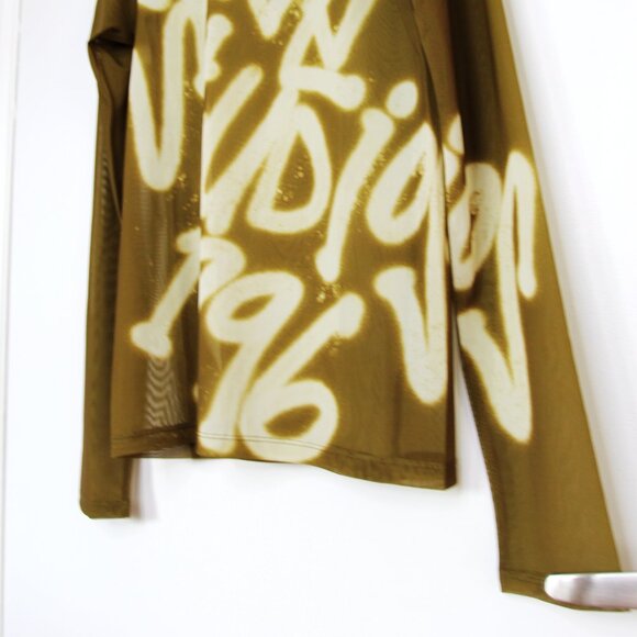 BNWT SS25 ACNE STUDIOS SPRAYED LOGO LS TSHIRT L - Picture 6 of 11